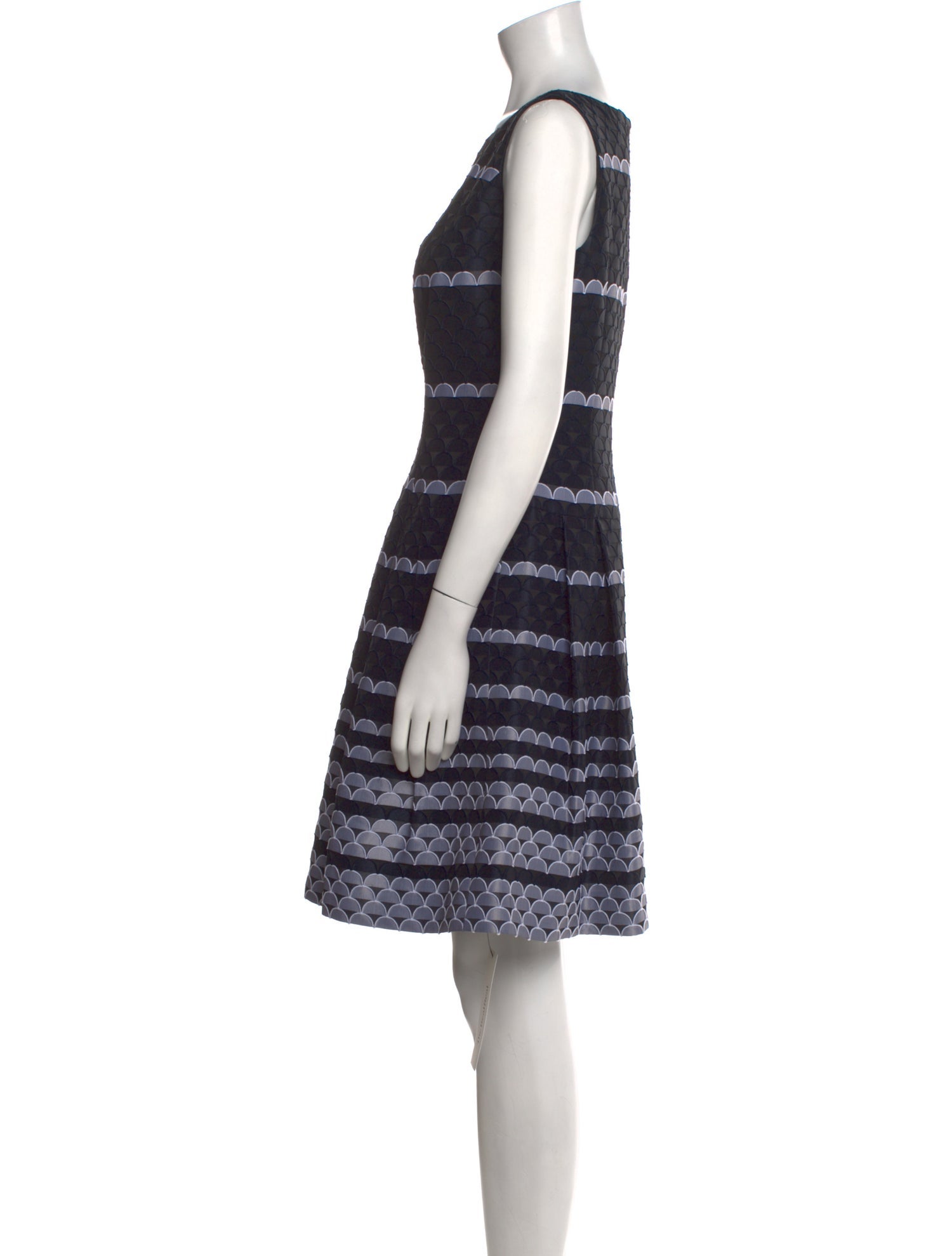 Carmen Marc Valvo Striped Mini Dress