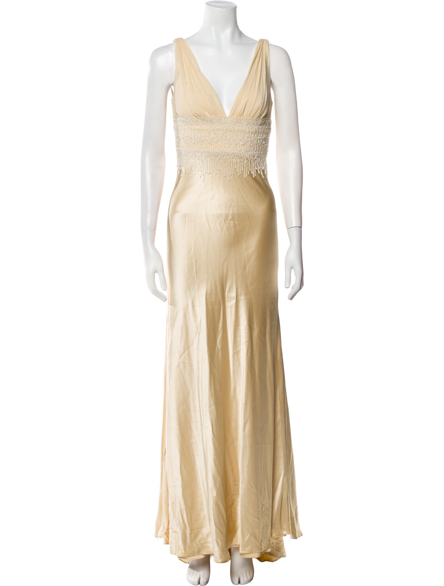 Carmen Marc Valvo Silk Long Dress