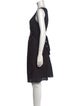 Carmen Marc Valvo V-Neck Knee-Length Dress