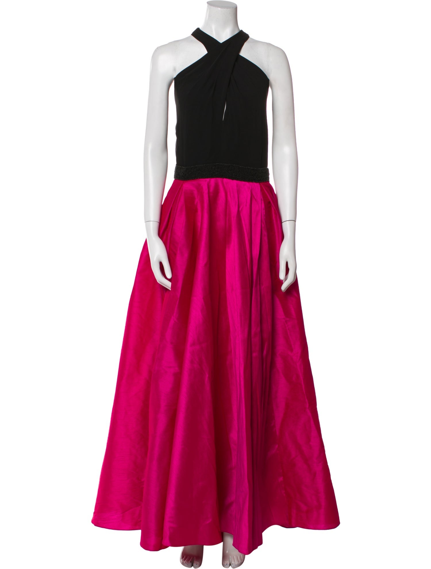 Carmen Marc Valvo Halterneck Long Dress