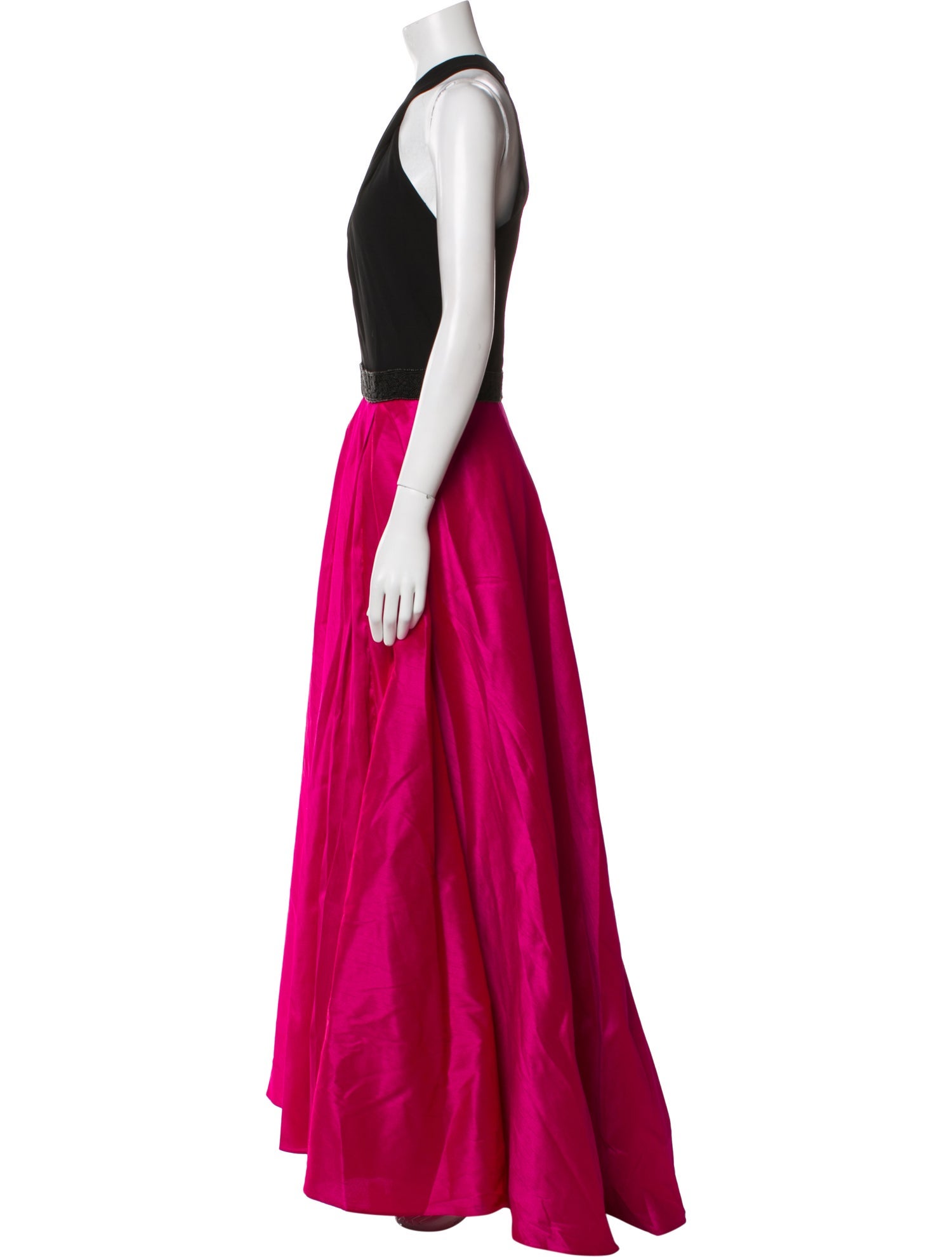 Carmen Marc Valvo Halterneck Long Dress