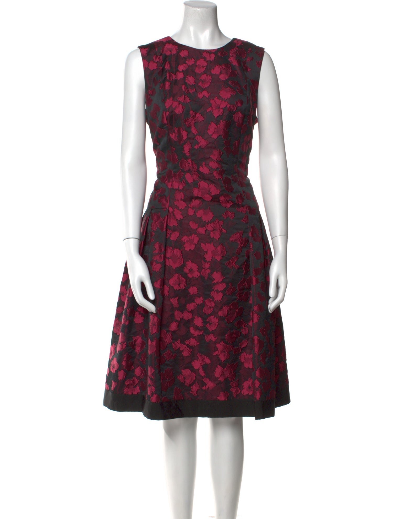Carmen Marc Valvo Printed Knee-Length Dress
