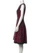 Carmen Marc Valvo Printed Knee-Length Dress