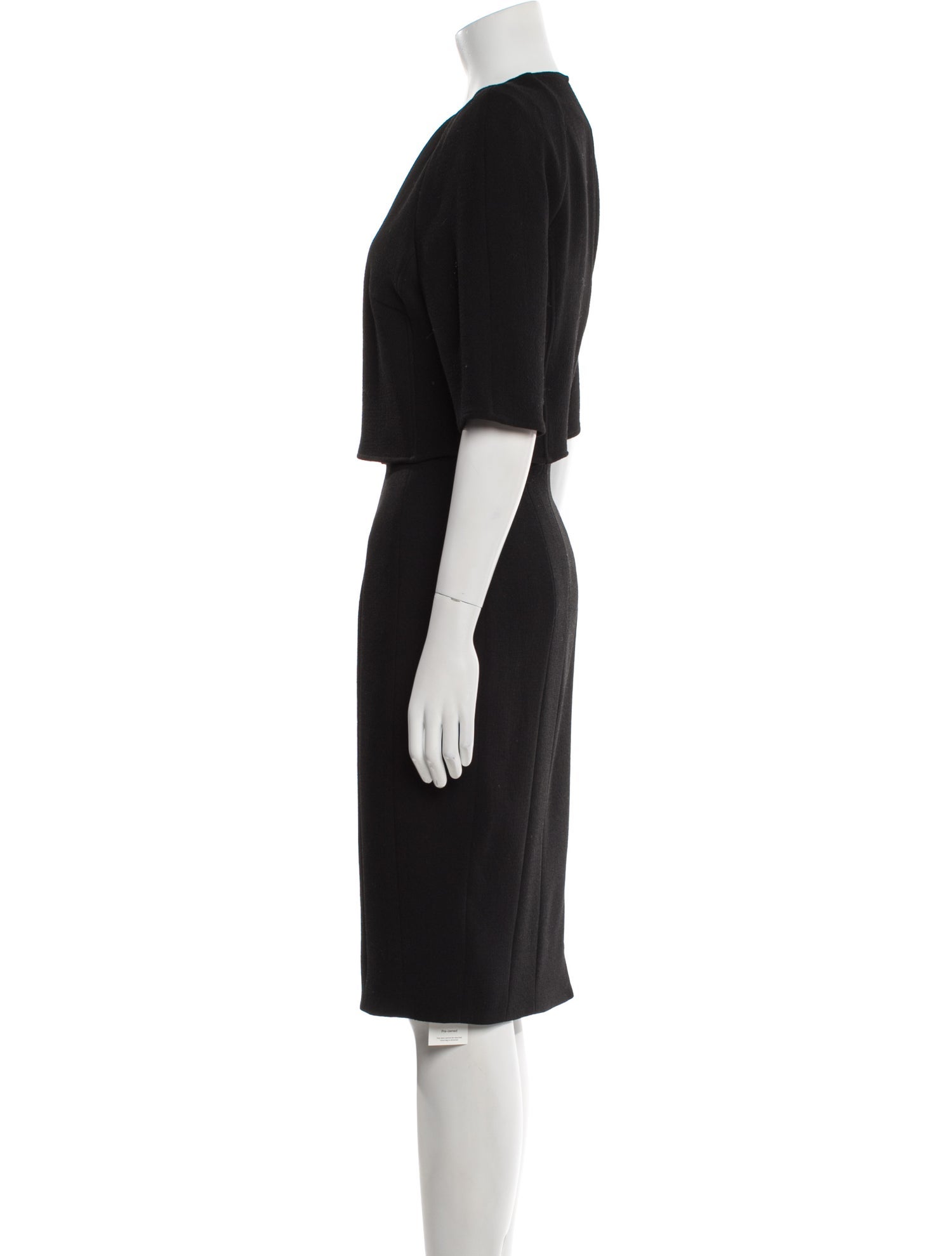 Carmen Marc Valvo Chain-Link Accents Dress Set