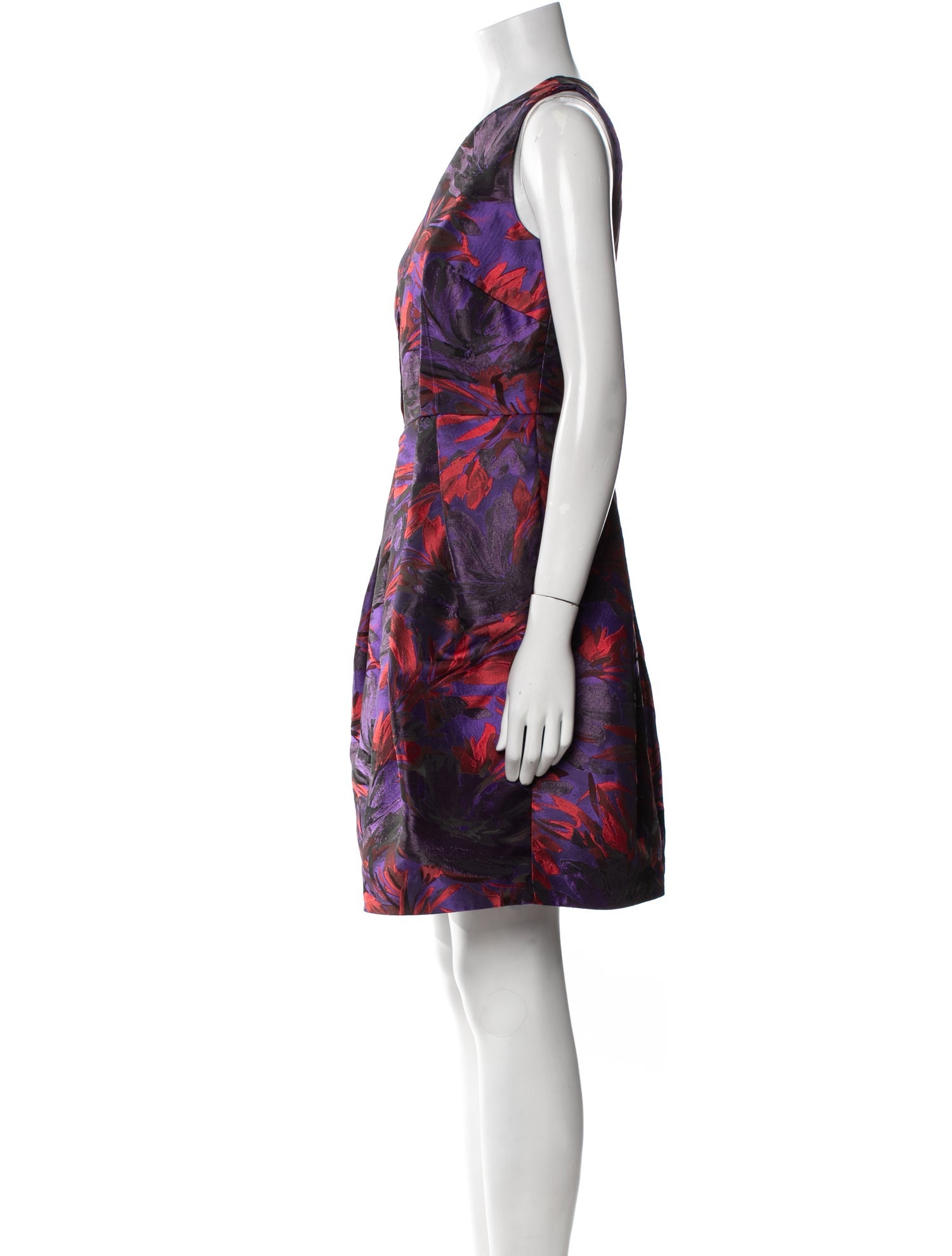 Carmen Marc Valvo Printed Knee-Length Dress