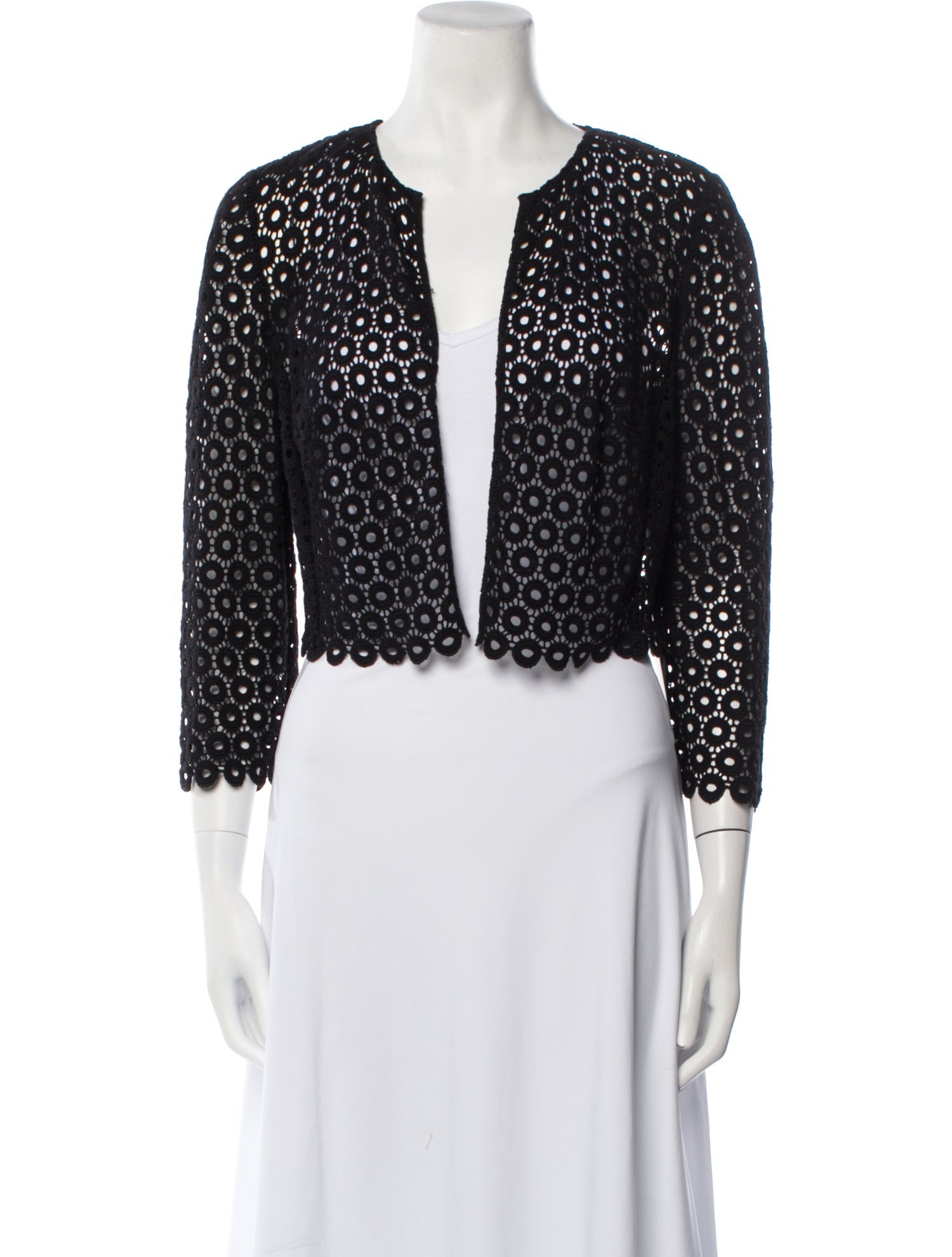 Carmen Marc Valvo Lace Pattern Bolero