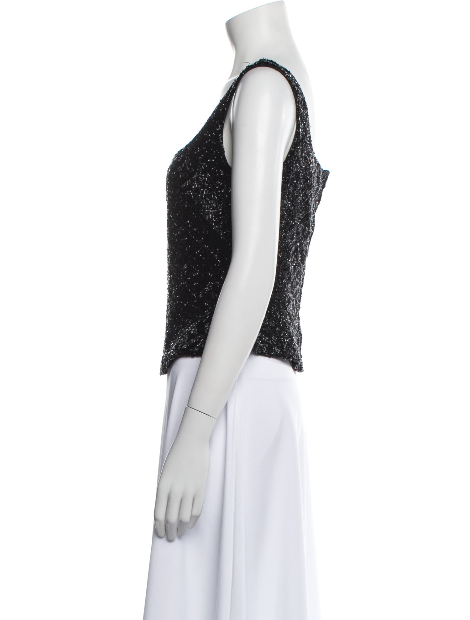 Carmen Marc Valvo Scoop Neck Sweater