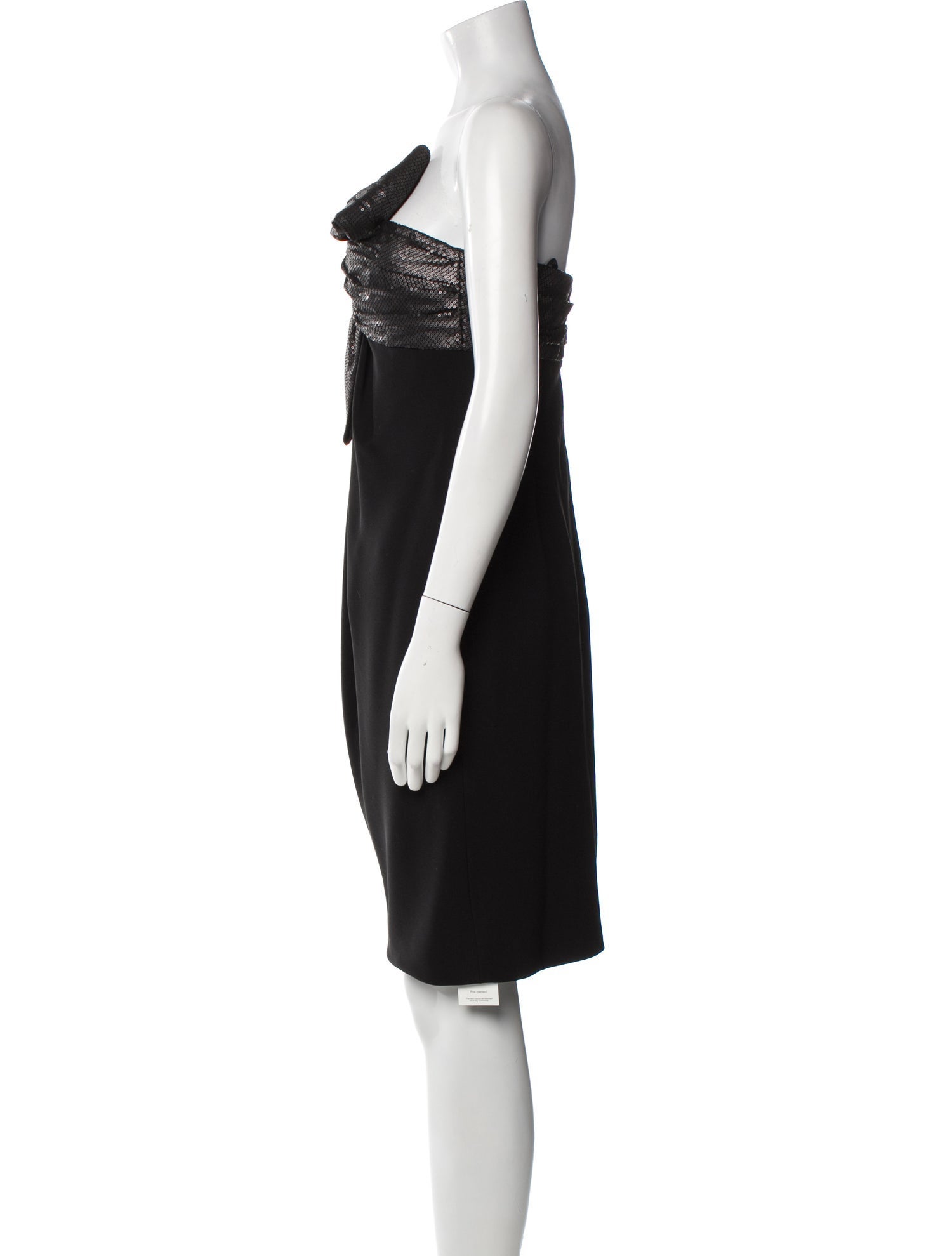 Carmen Marc Valvo One-Shoulder Mini Dress