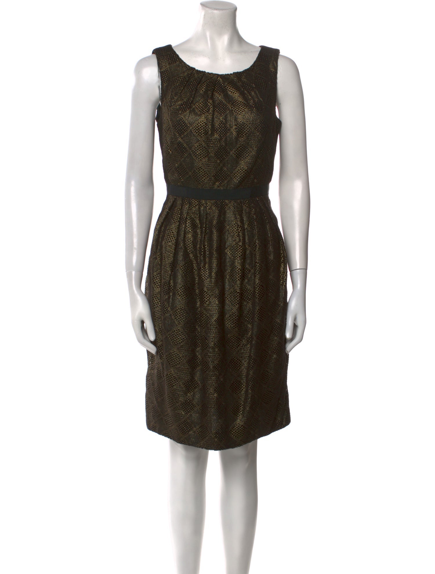 Carmen Marc Valvo Animal Print Knee-Length Dress