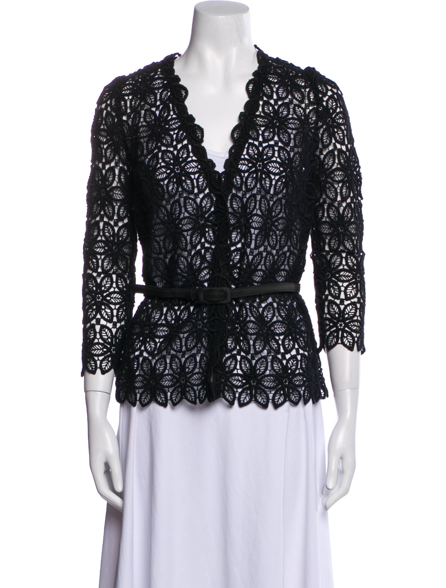 Carmen Marc Valvo Printed Evening Jacket