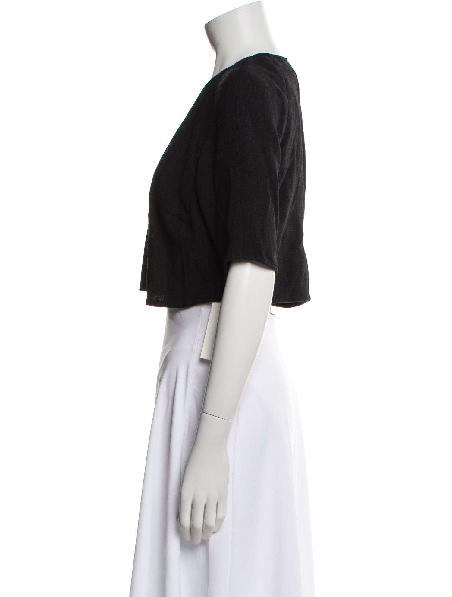 Carmen Marc Valvo Wool Crew Neck Sweater