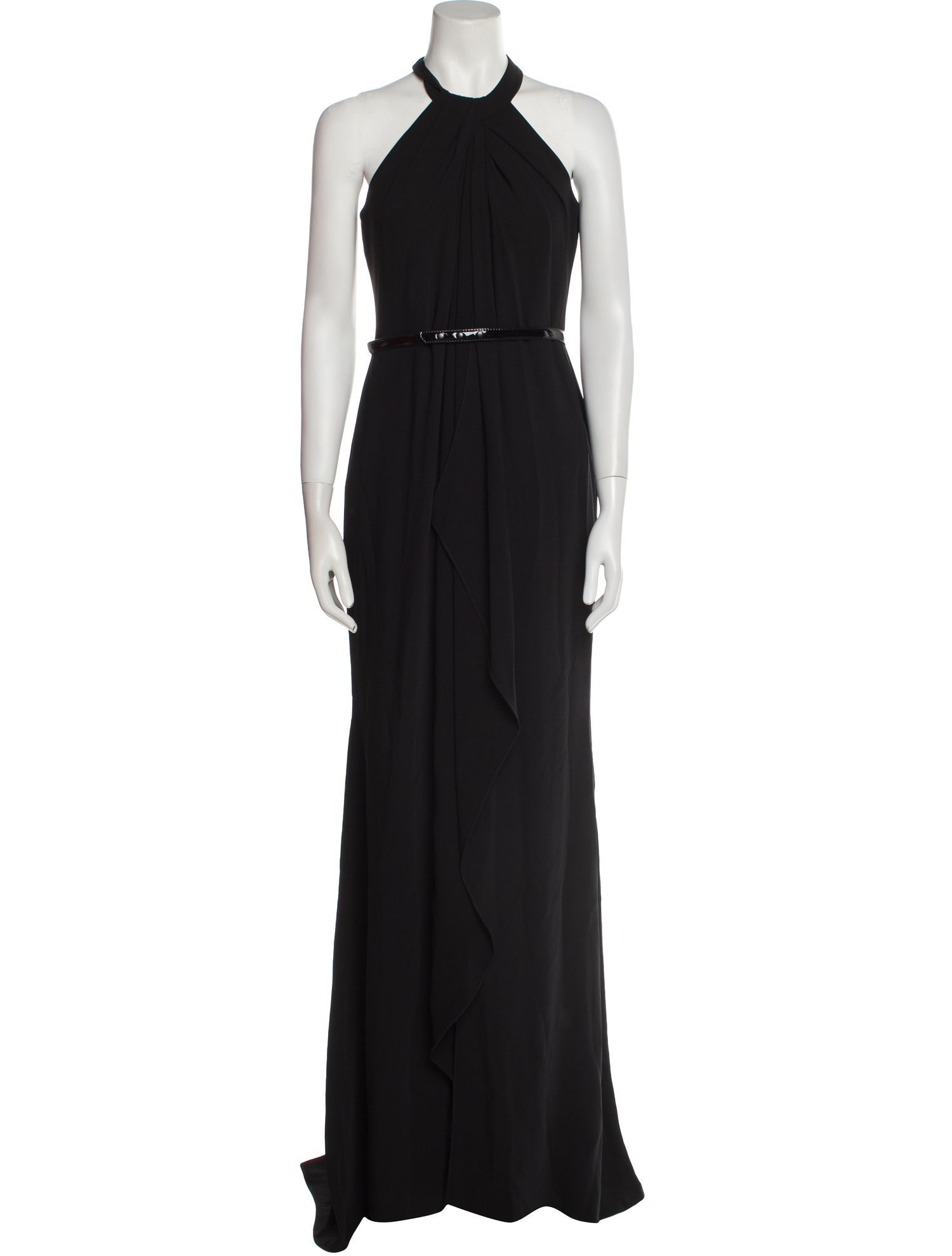 Carmen Marc Valvo Halterneck Long Dress