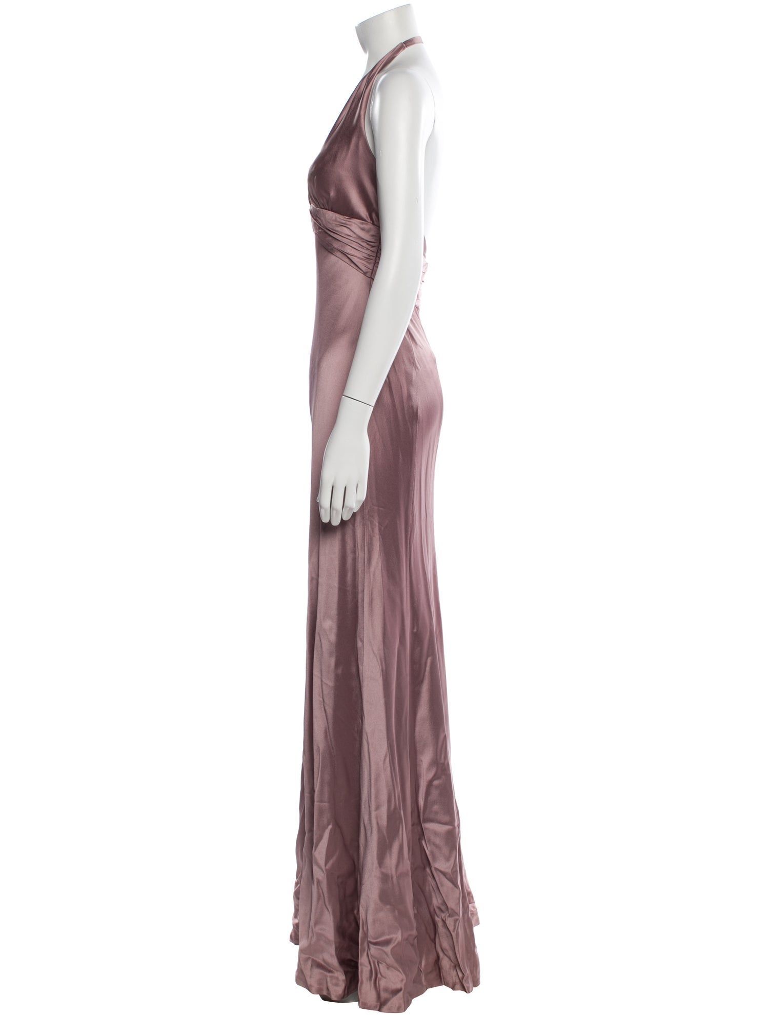Carmen Marc Valvo Halterneck Long Dress