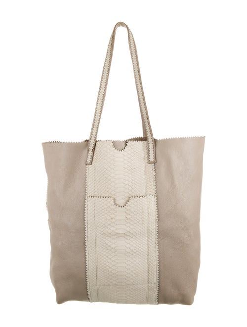 Carlos Falchi Python-Trimmed Tote