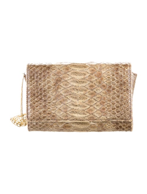 Carlos Falchi Embossed Leather Bag Gold