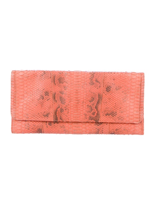 Carlos Falchi Python Clutch Pink