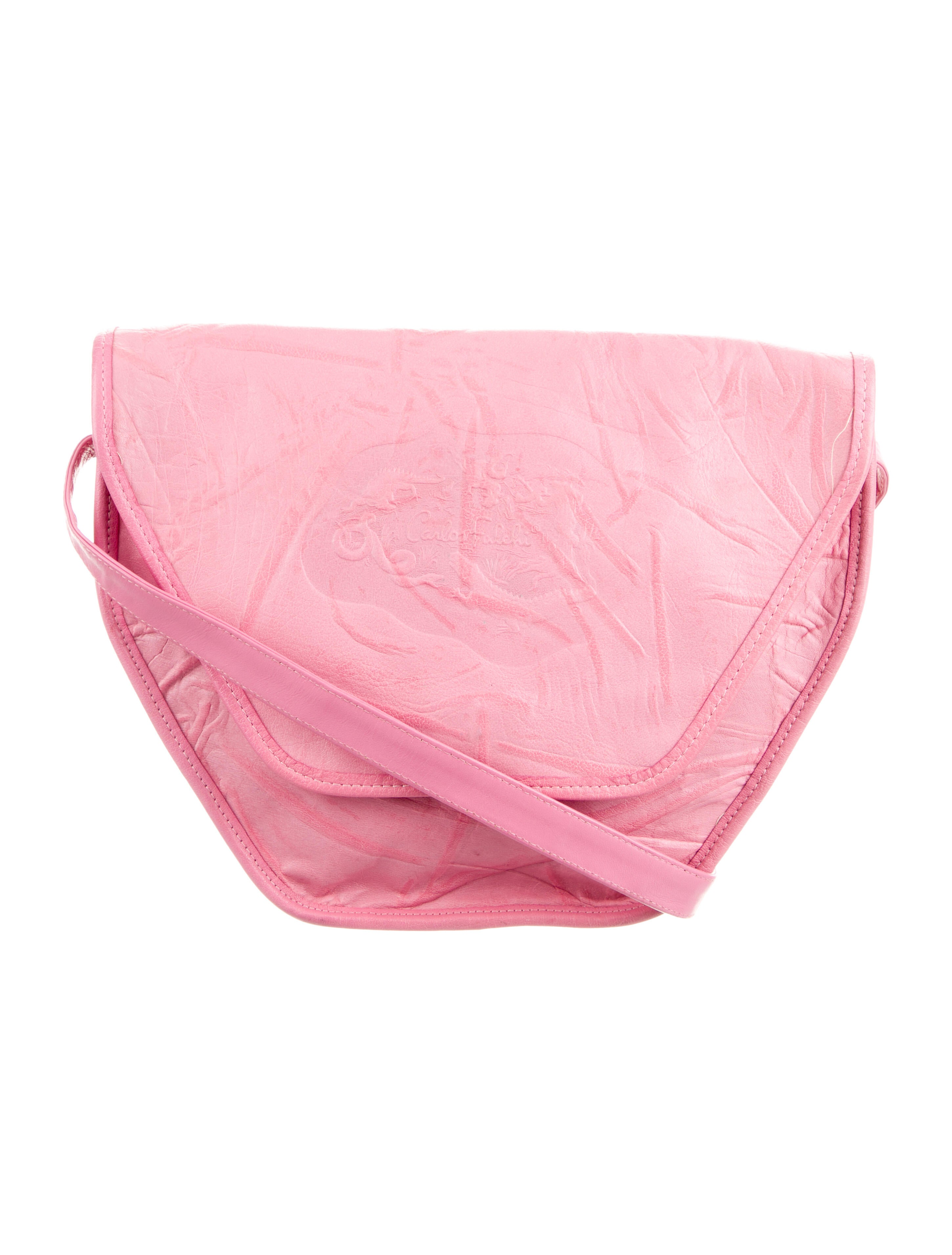Carlos Falchi Pink Leather Crossbody Bag