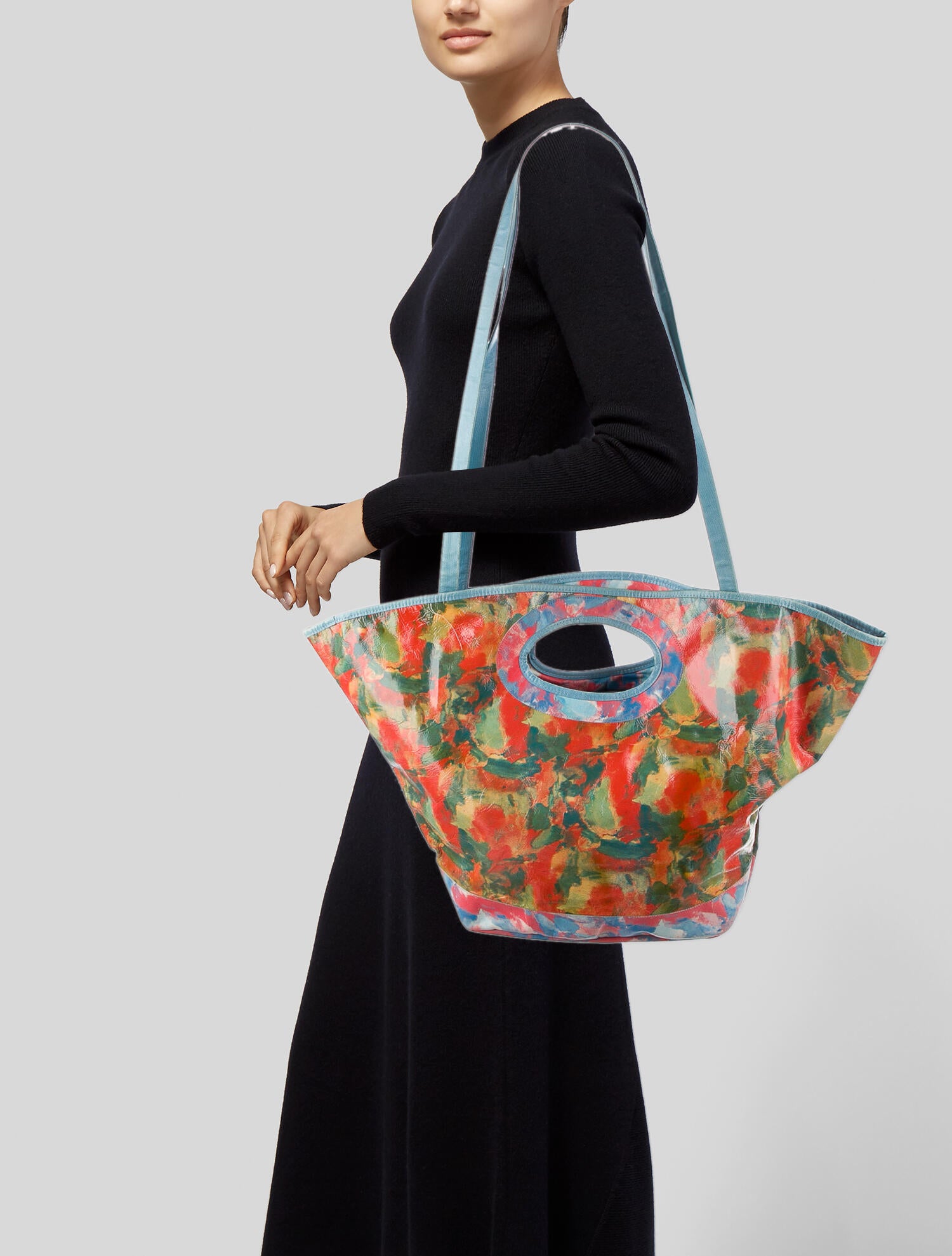 Carlos Falchi Patent Leather Tote