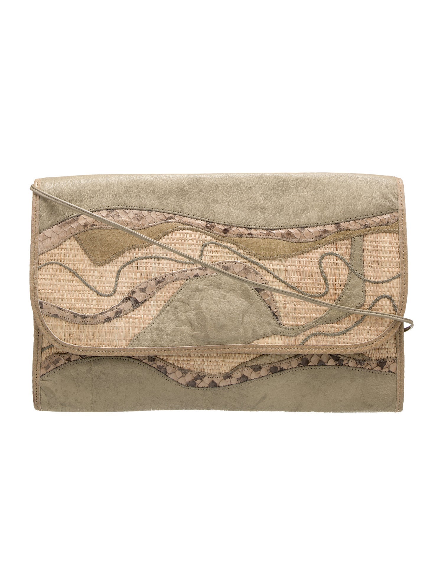 Carlos Falchi Leather Clutch