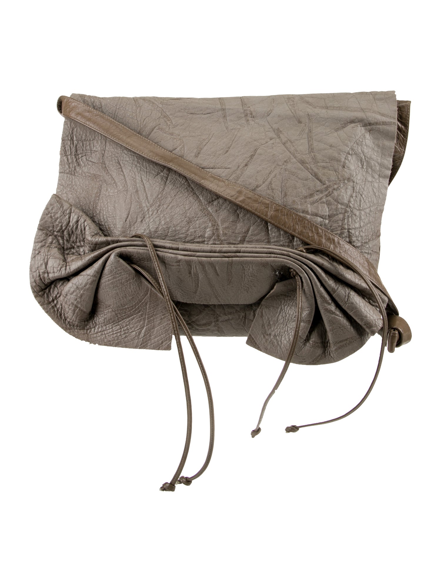 Carlos Falchi Leather Messenger Bag