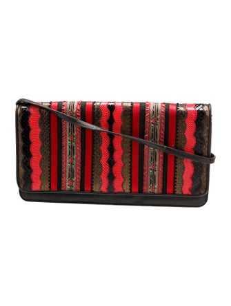 Carlos Falchi Leather Clutch