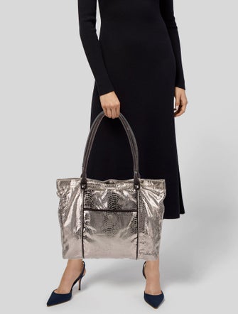 Carlos Falchi Snakeskin Shoulder Bag