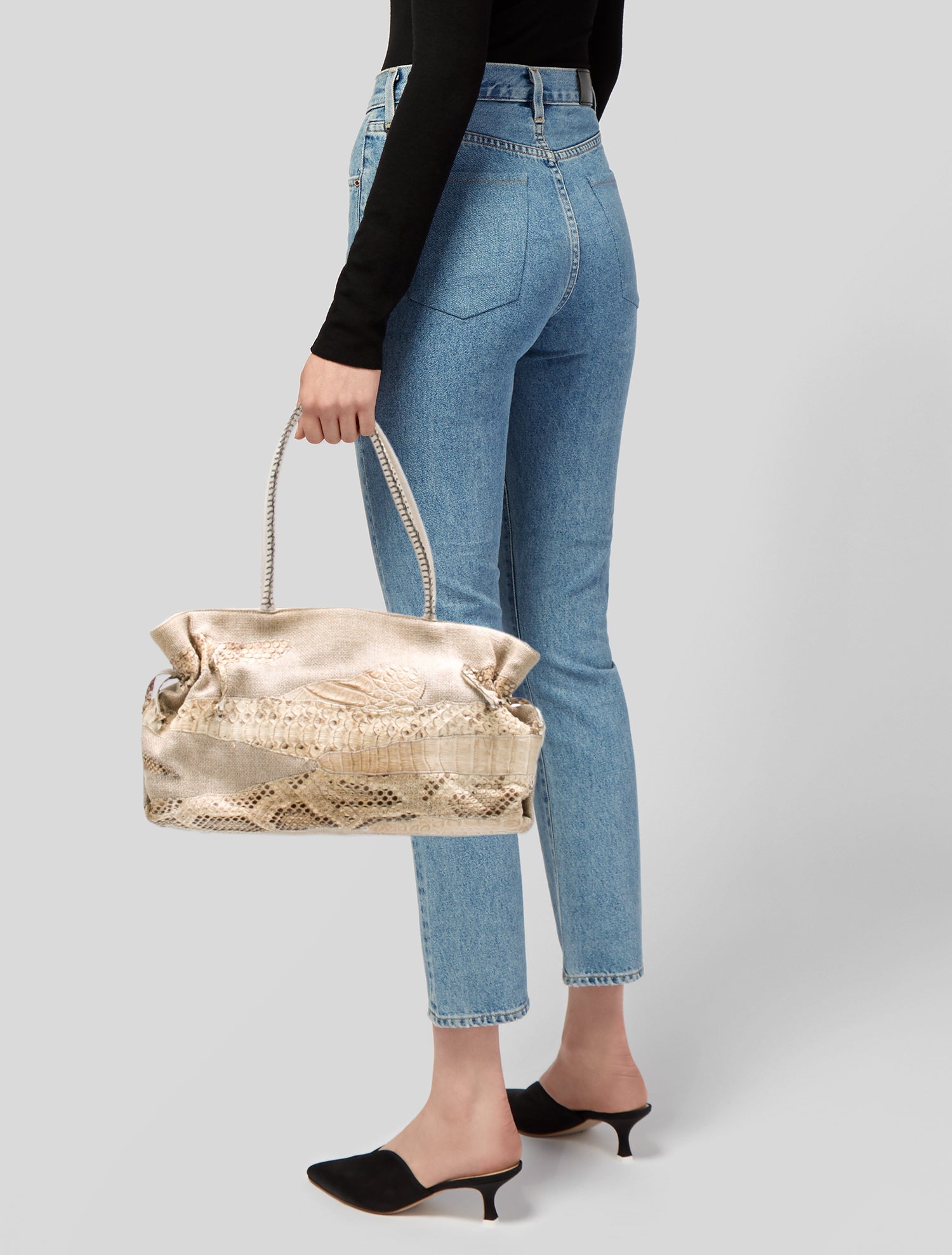 Carlos Falchi Python Shoulder Bag