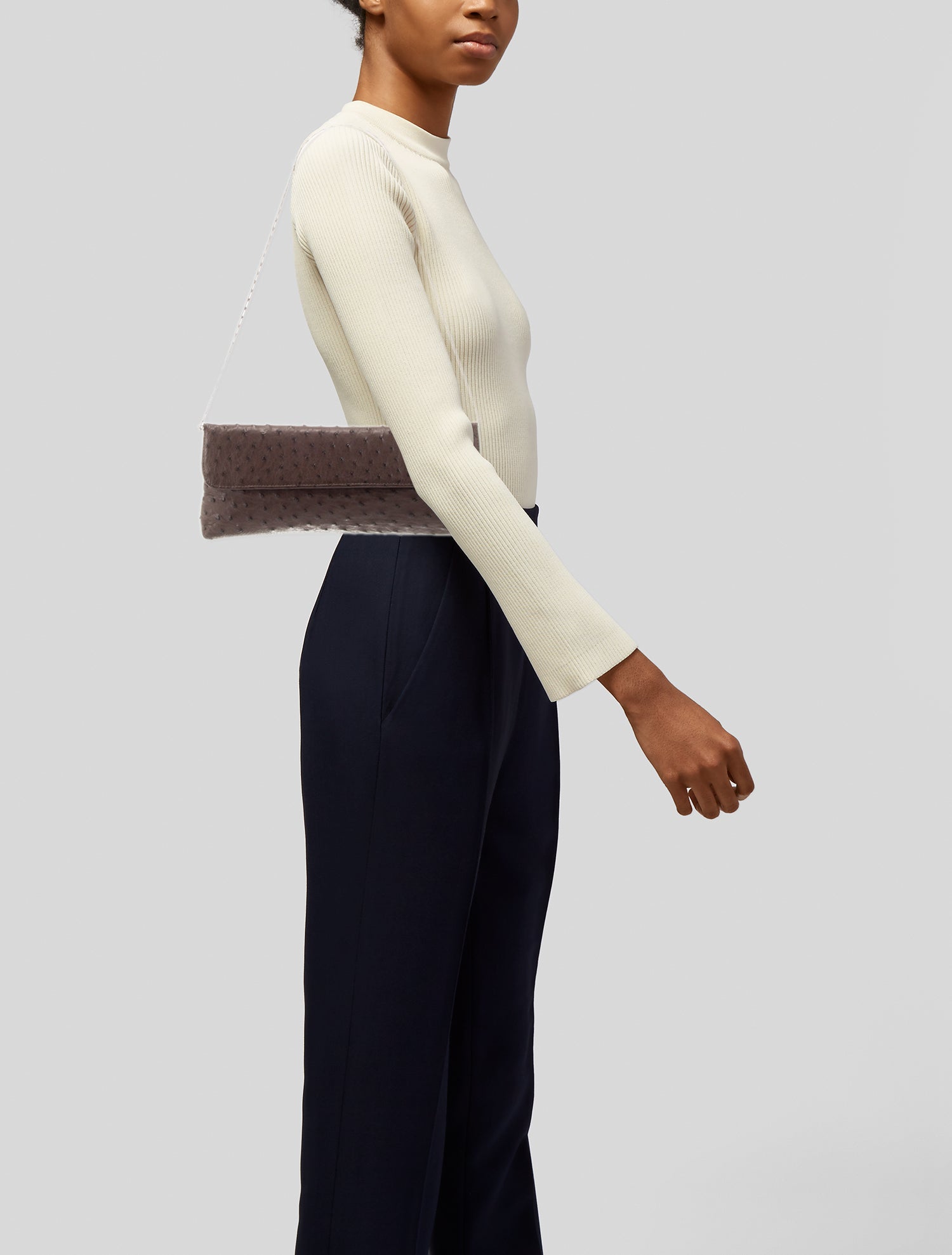 Carlos Falchi Ostrich Clutch