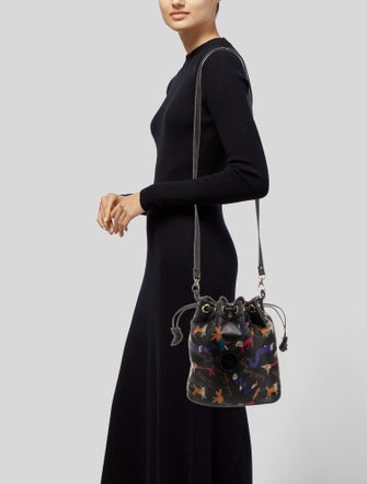 Carlos Falchi Leather Bucket Bag