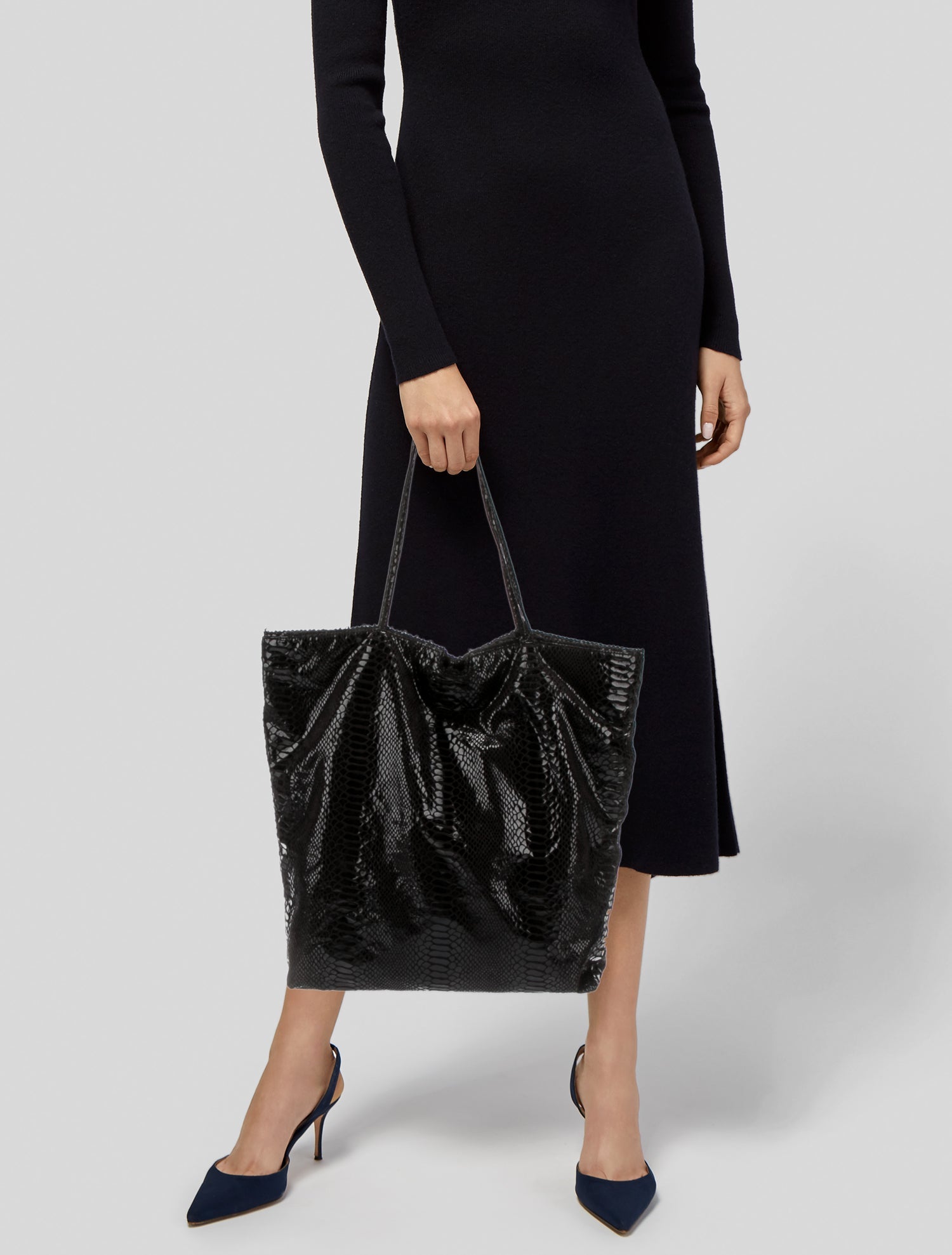 Carlos Falchi Snakeskin Tote