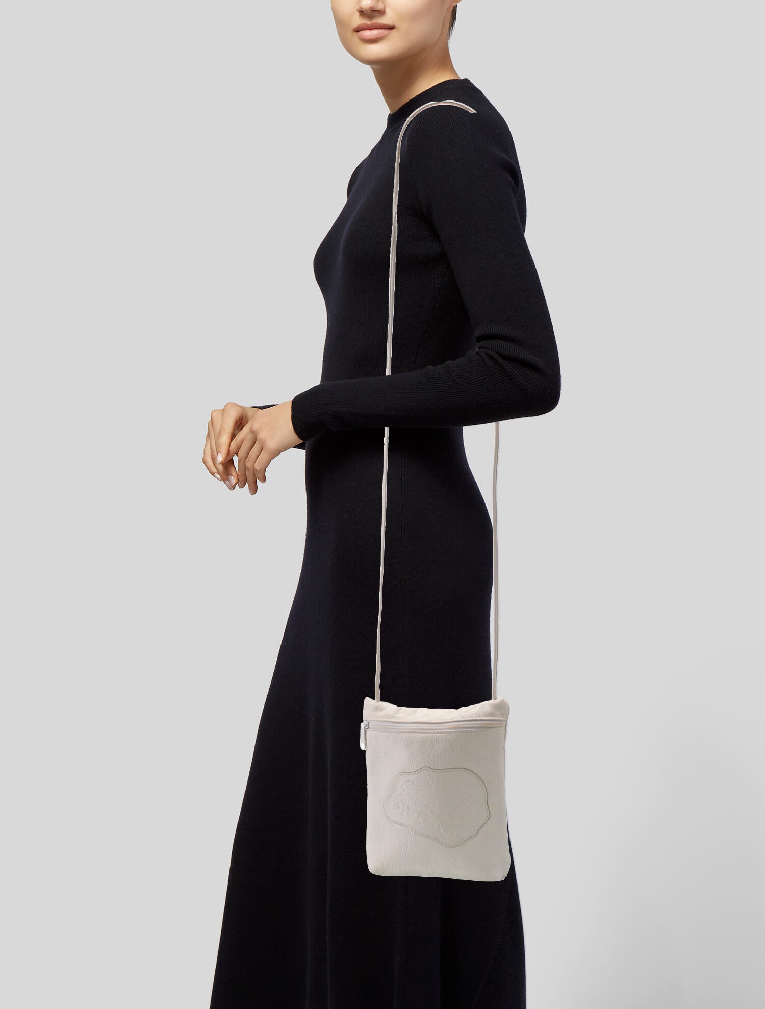 Carlos Falchi Leather Crossbody Bag