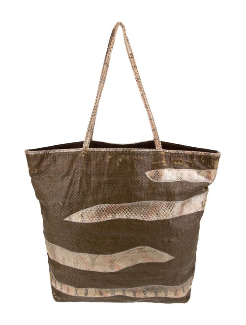 Carlos Falchi Snakeskin Tote