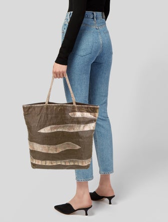 Carlos Falchi Snakeskin Tote