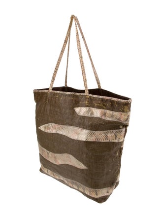 Carlos Falchi Snakeskin Tote