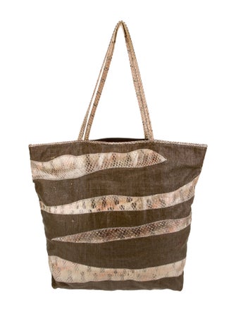 Carlos Falchi Snakeskin Tote