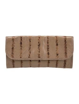 Carlos Falchi Leather Clutch