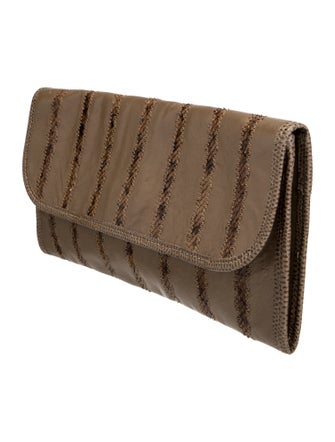 Carlos Falchi Leather Clutch