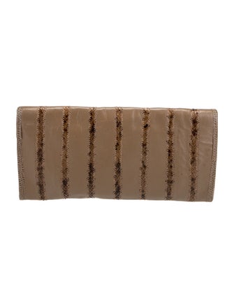 Carlos Falchi Leather Clutch