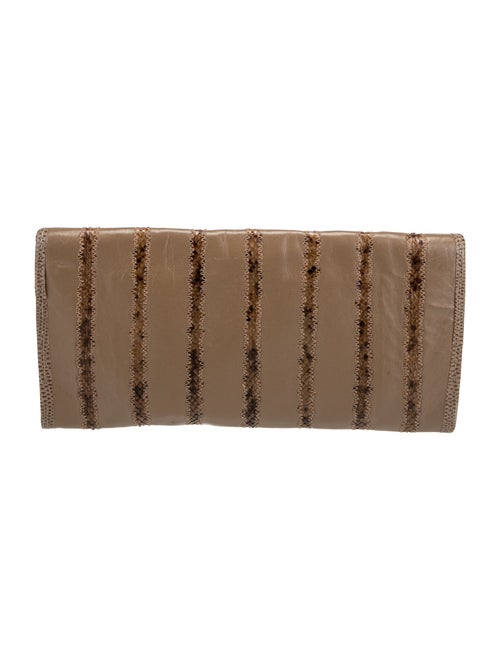 Carlos Falchi Leather Clutch