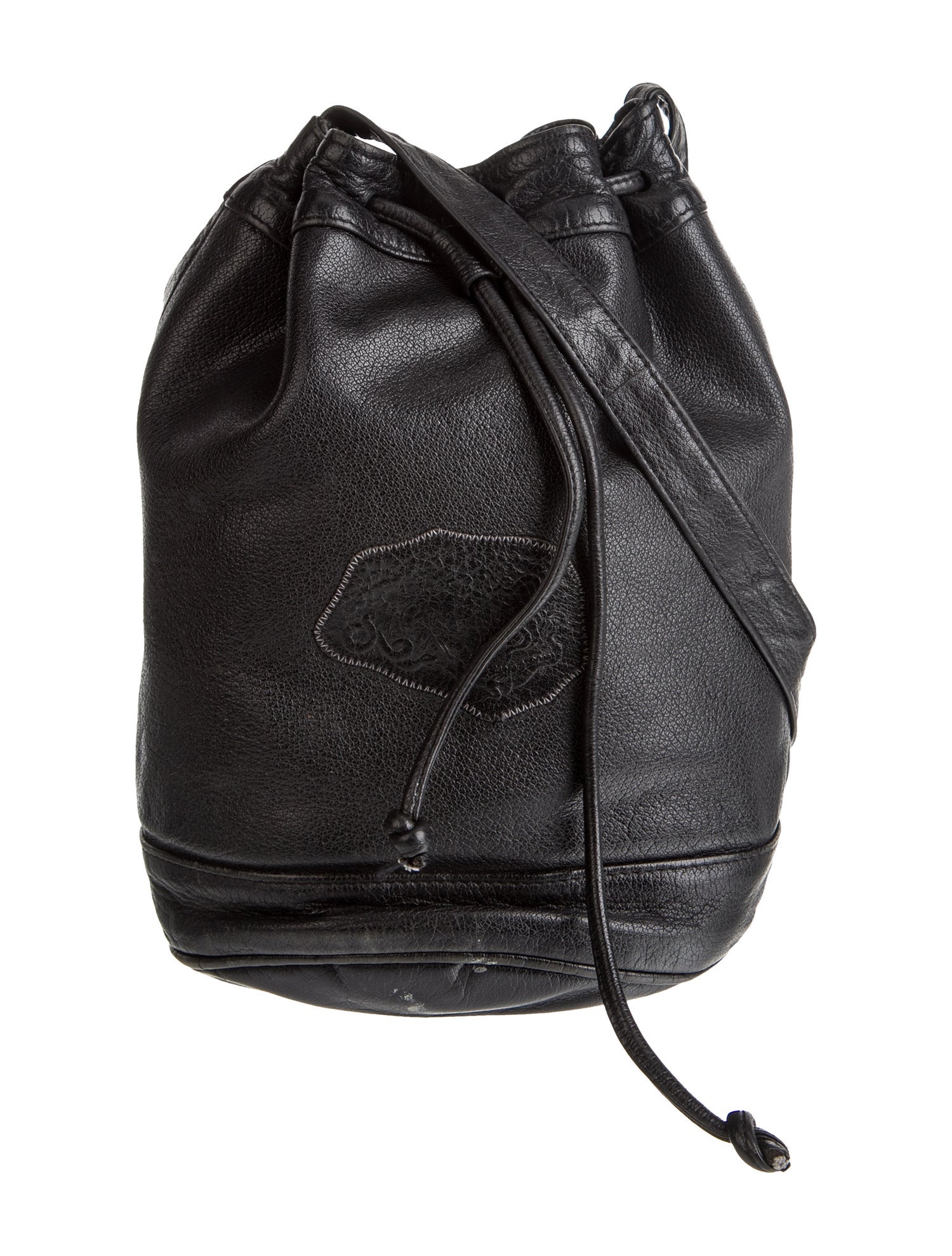 Carlos Falchi Leather Bucket Bag
