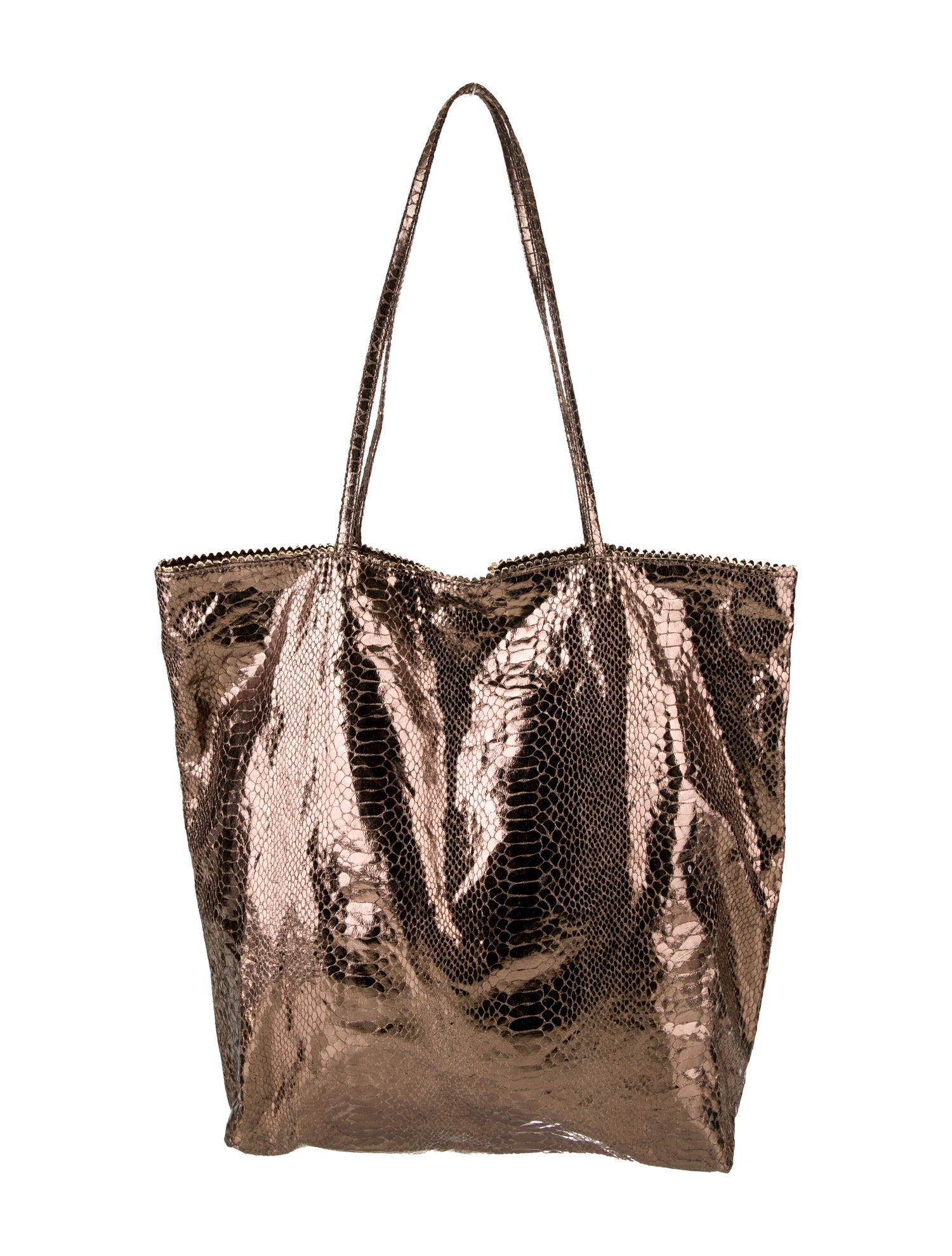 Carlos Falchi Embossed Leather Tote