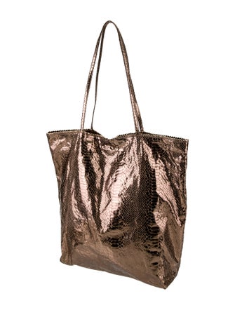 Carlos Falchi Embossed Leather Tote