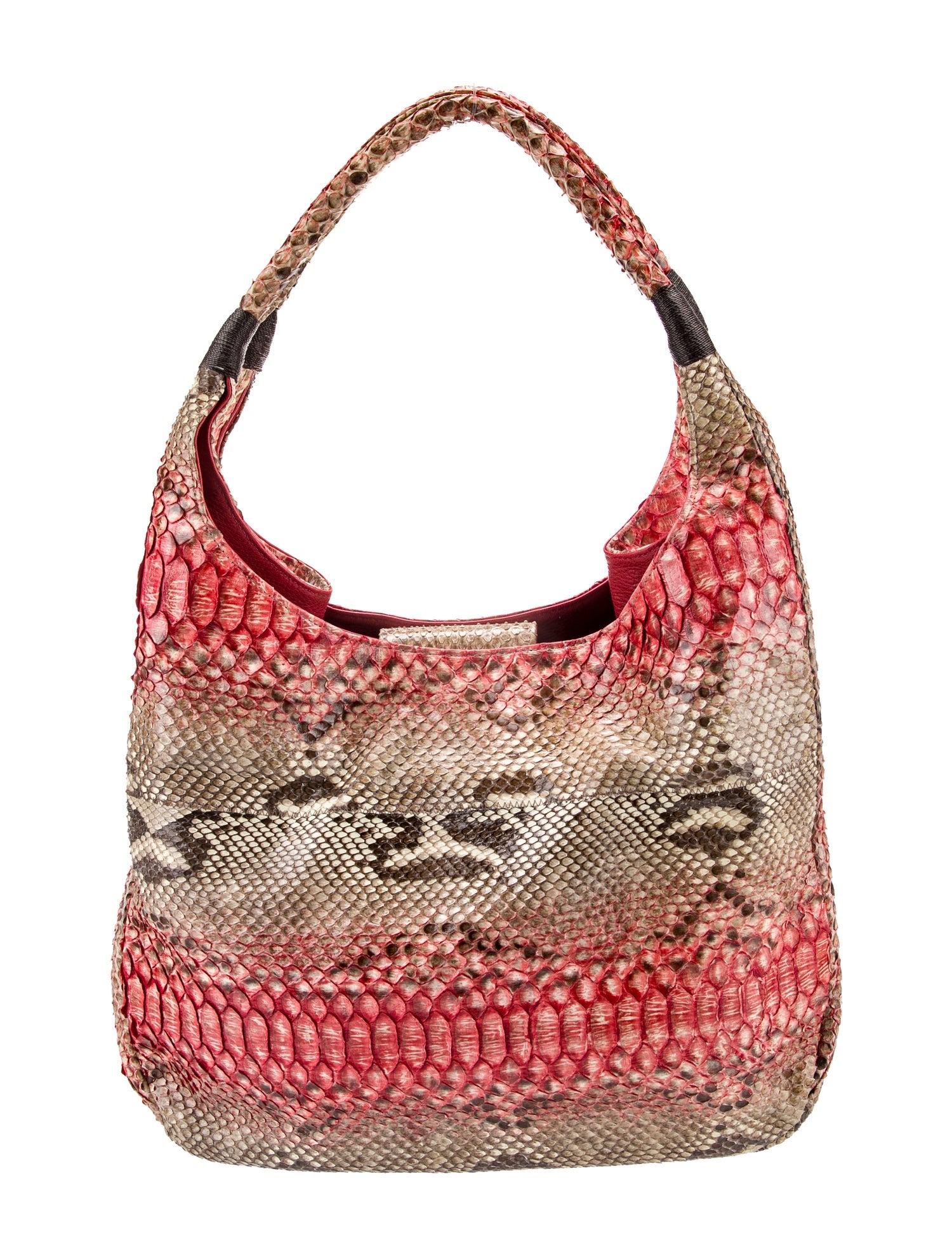 Carlos Falchi Snakeskin Top Handle Bag