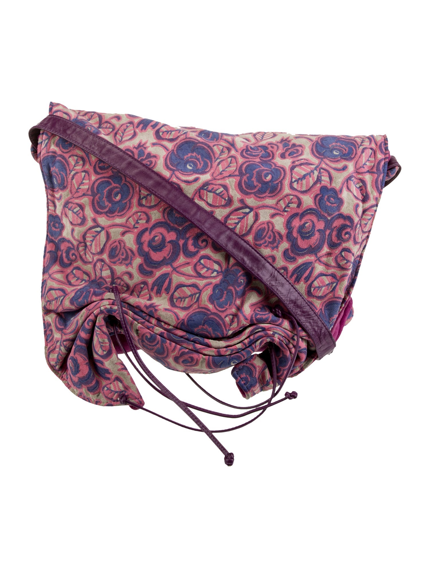 Carlos Falchi Suede Messenger Bag