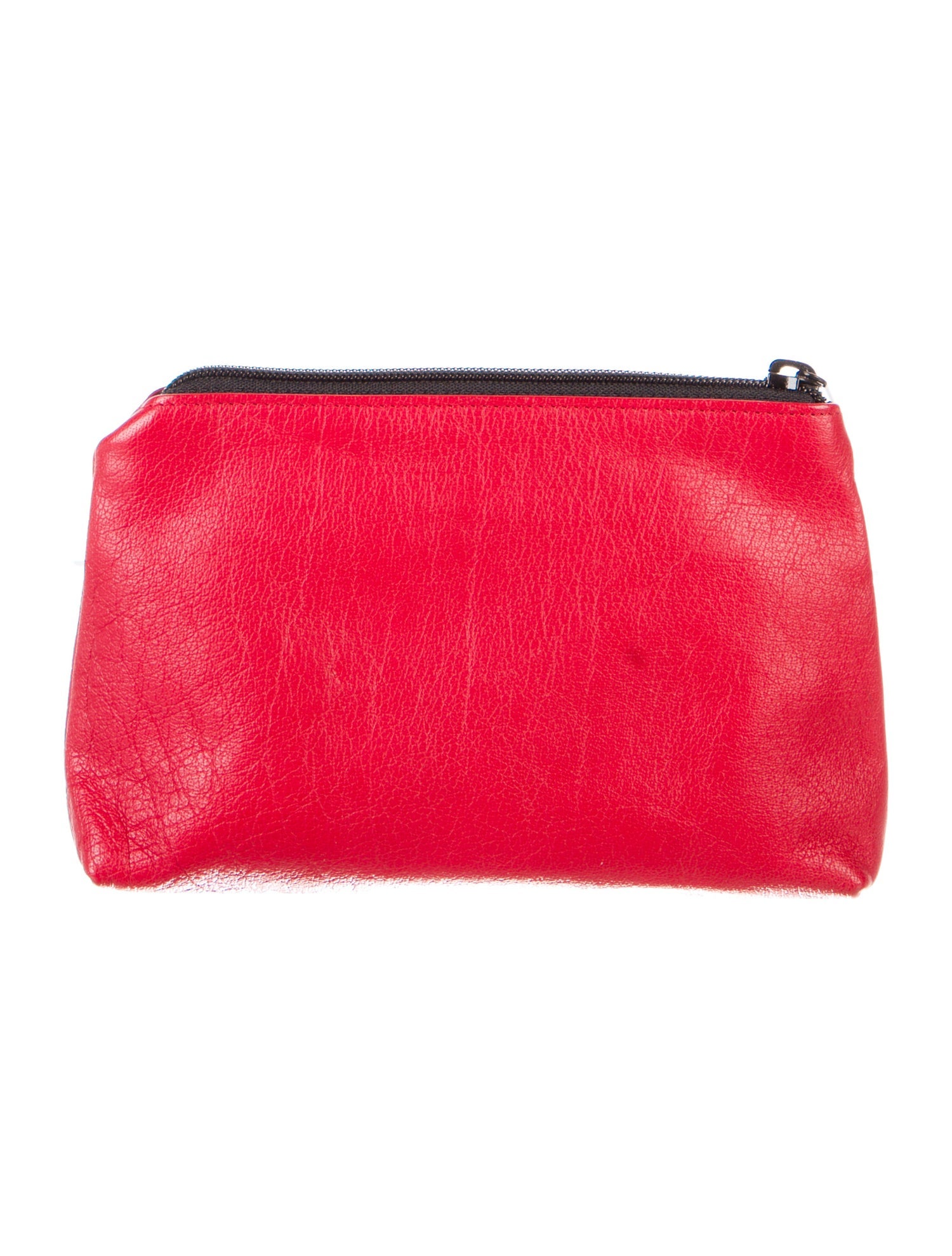Carlos Falchi leather cosmetic bag