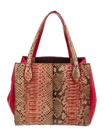 Carlos Falchi Snakeskin Top Handle Bag