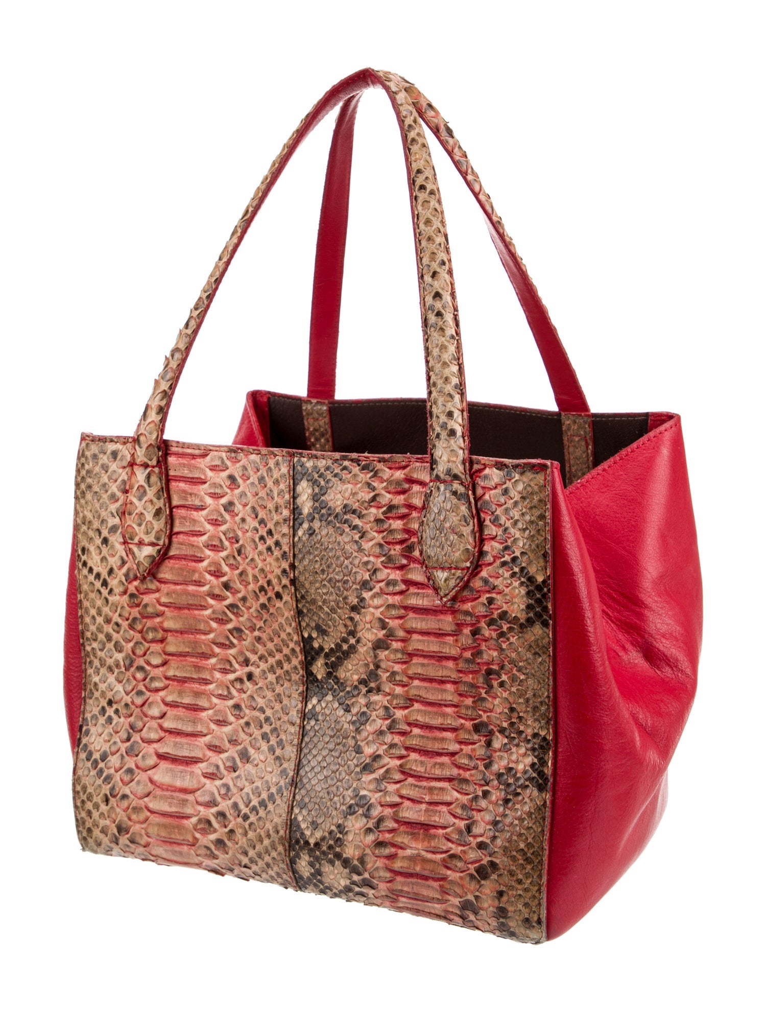 Carlos Falchi Snakeskin Top Handle Bag