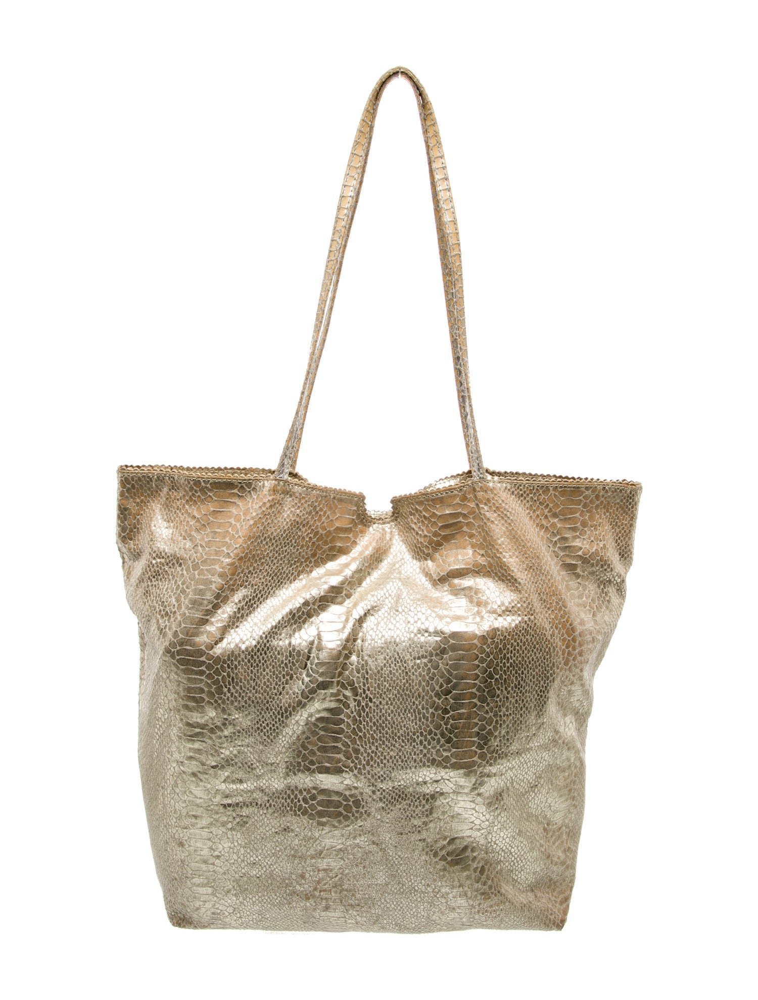 Carlos Falchi Embossed Leather Tote
