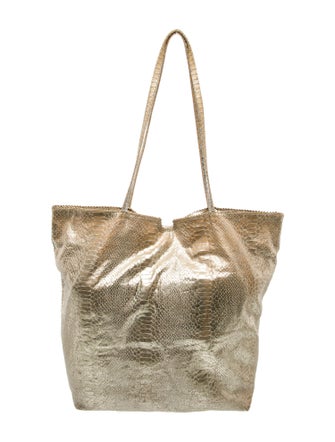 Carlos Falchi Embossed Leather Tote