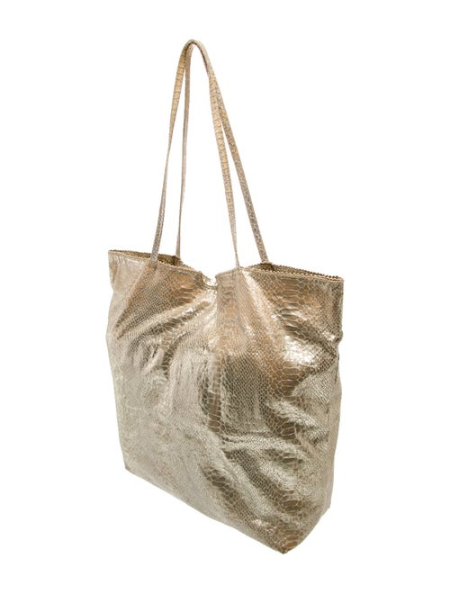 Carlos Falchi Embossed Leather Tote